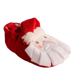 Crown and Ivy Unisex Size 5 Santa House Shoes 12 to 18 Months Christmas Slippers